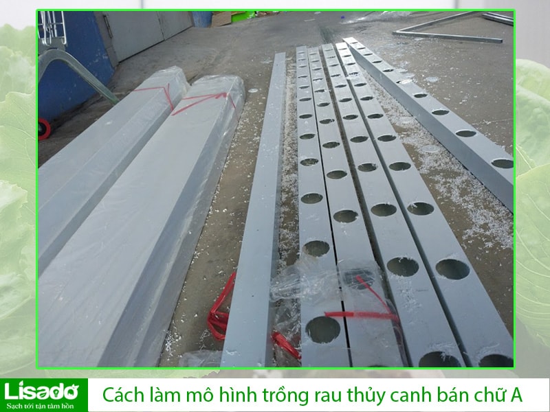 Cách làm mô hình trồng rau thủy canh ban công bán chữ A