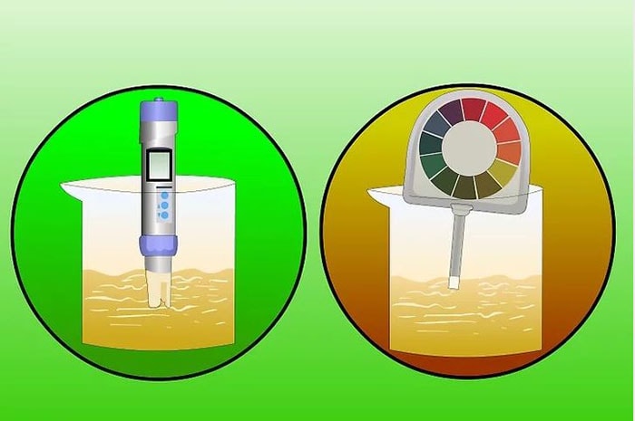 ử dụng máy dò kỹ thuật số để đo độ đậm đặc và độ pH trong dung dịch dinh dưỡng