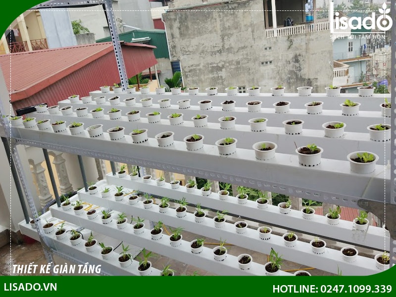 Thiết kế giàn thủy canh tầng
