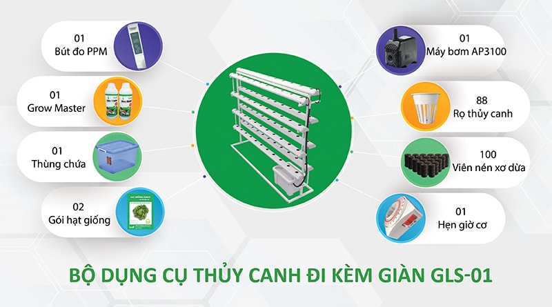 Bộ dụng cụ thủy canh GLS-01