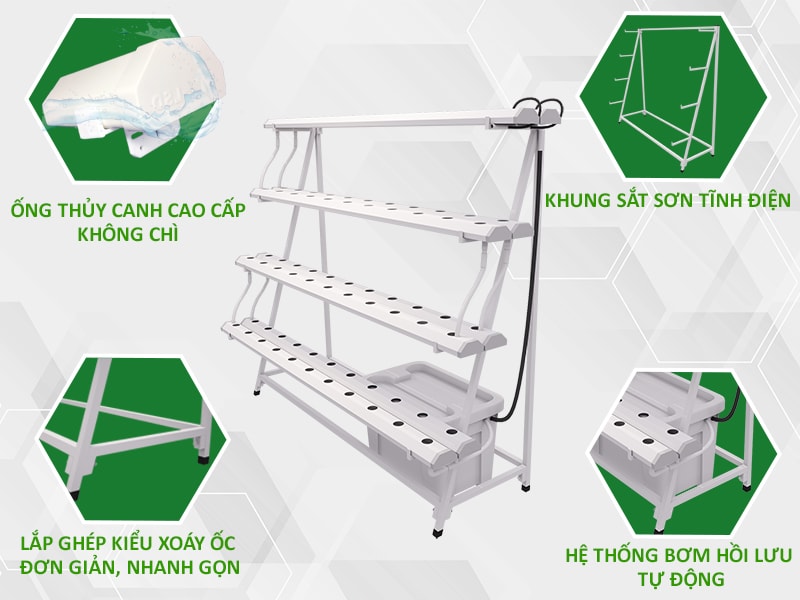 Bộ giàn thủy canh tự động GLS-02