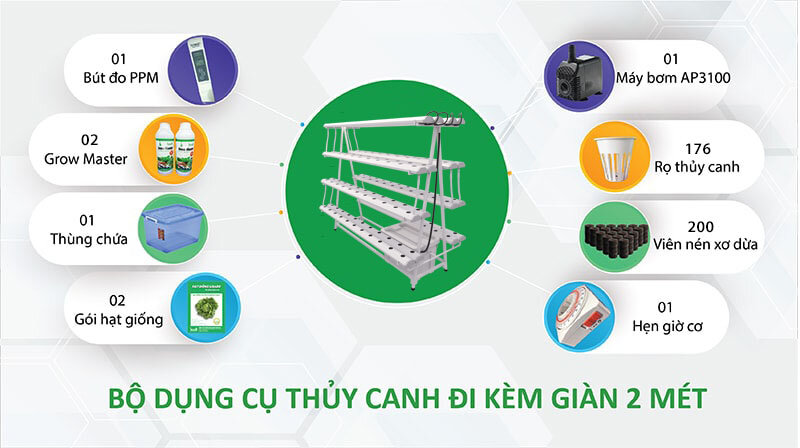 Giàn thủy canh lắp ghép chữ A GLS-09