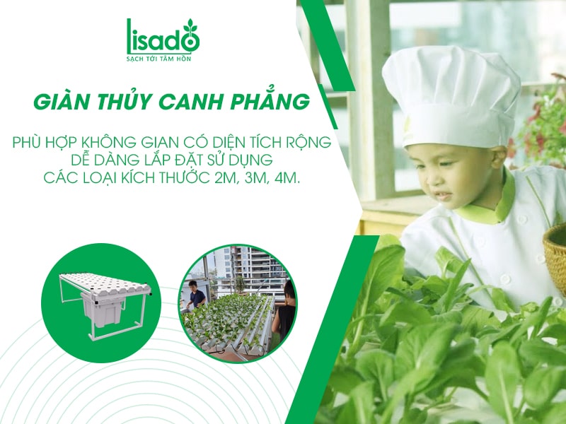 Giàn trồng rau thuỷ canh phẳng