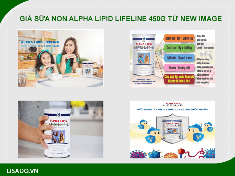 Giá sữa Alpha Lipid Lifeline 450g được cung cấp từ New Image
