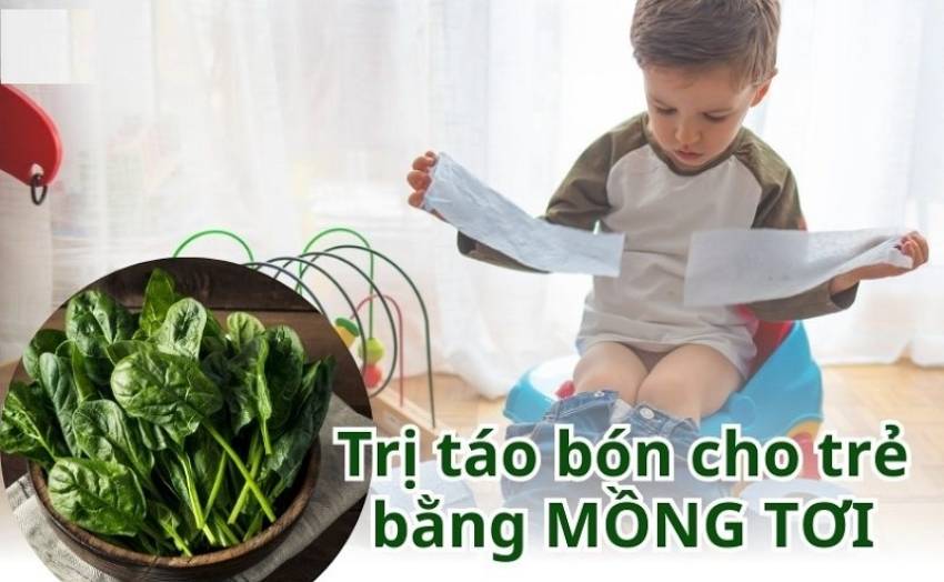 Chữa táo bón cho trẻ bằng rau mồng tơi