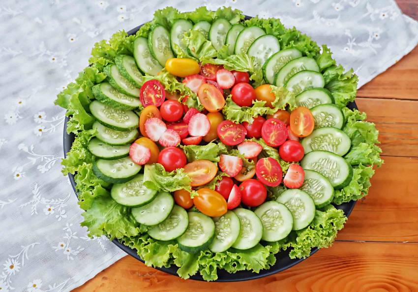 Cách làm salad xà lách dưa chuột